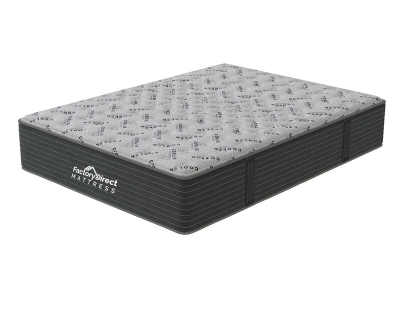 Angled View cool comfort firm hybrid mattress