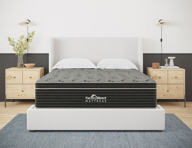 Front view of Cool Comfort Pillow Top Hybrid Mattress